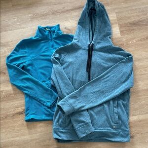 Ipanema Teal and Gray Men's Hoodie and Shirt Combo